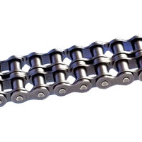 1/2" PITCH RIVETED DOUBLE ROLLER CHAIN STAINLESS STEEL 10'
