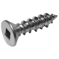 10 x 1 1/4 18-8 Stainless Steel Square Drive Flat Head Type A Sheet Metal Screw