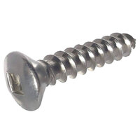 10 x 1 1/2 18-8 Stainless Steel Square Drive Oval Head Type A Sheet Metal Screw