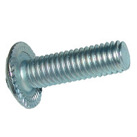 1/4-20 x 1 Zinc Finish Steel Slotted Drive Serrated Truss Head Machine Screw
