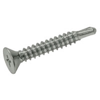12 x 3/4 Zinc Finish Steel Phillips Drive Undercut Flat Head Self-Drilling Screw