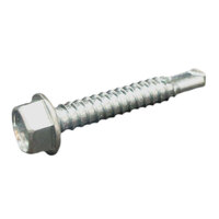 10 x 1 Zinc CR3+ Finish Steel Indented Unslotted Hex Washer Head Self-Drilling Screw #2 Point