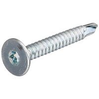 10-16 x 1 Zinc CR3+ Finish Steel Torx Drive Wafer Head Self-Drilling Screw #3 Point