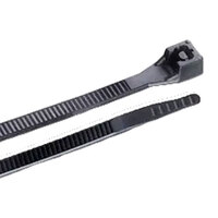 14 UV BLACK NYLON 50LB RELEASABLE CABLE TIE 100 PACK