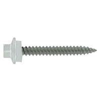 10 X 1 1/2 WHITE HEX WASHER HEAD WOODBINDER METAL ROOFING SCREW