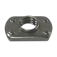 1/4-20 Plain Finish Steel Center Hole Weld Nut With 4 Projections