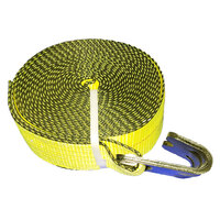 4X27 STANDARD WINCH STRAP WITH FLAT HOOK YELLOW