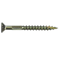 10 X 1 1/2 YELLOW ZINC TORX DRIVE TYPE 17 FLAT HEAD WOOD SCREW 1LB/BUCKET 126 PIECES